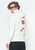 Men's Pull Over Hoodie With Screen Print Back In White