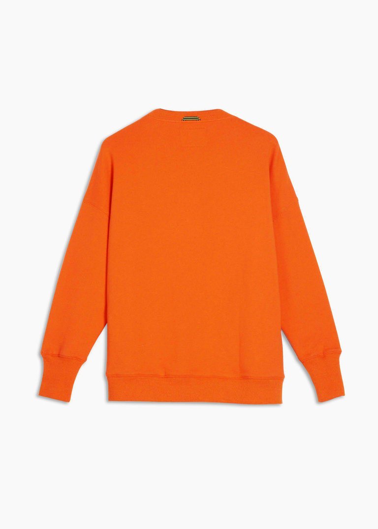Men's Reflective Tape Sweatshirt In Orange