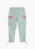 Men's Reflective Tape Utility Cargo Pants In Green