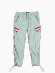 Men's Reflective Tape Utility Cargo Pants In Green - Green