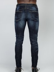 Men's Repair Work Skinny Jeans - Indigo