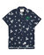 Men's Revere Collar Shirt With Hummingbird Print - Navy