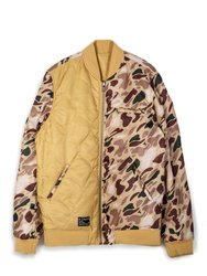 Men's Reversible Bomber Jacket - Mustard