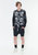 Men's Rib Cuffed Shorts in Light Weight Knit Fabric In Black - Black