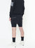Men's Rib Cuffed Shorts in Light Weight Knit Fabric In Black