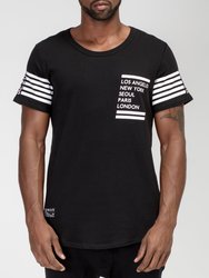 Men's Scallop Tee In Elm - Black