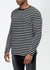 Men's Scalloped Stripe Tee - Black