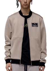 Men's Scuba Bomber Jacket In Taupe - Taupe