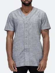 Men's Short Sleeve Baseball Shirt - Charcoal - Charcoal