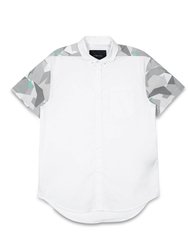 Men's Short Sleeve Button Down Shirt In White