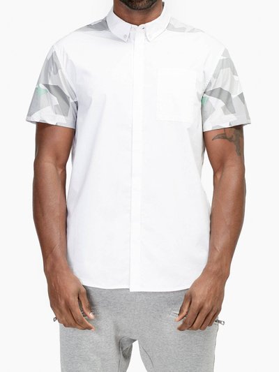 Konus Men's Short Sleeve Button Down Shirt In White product