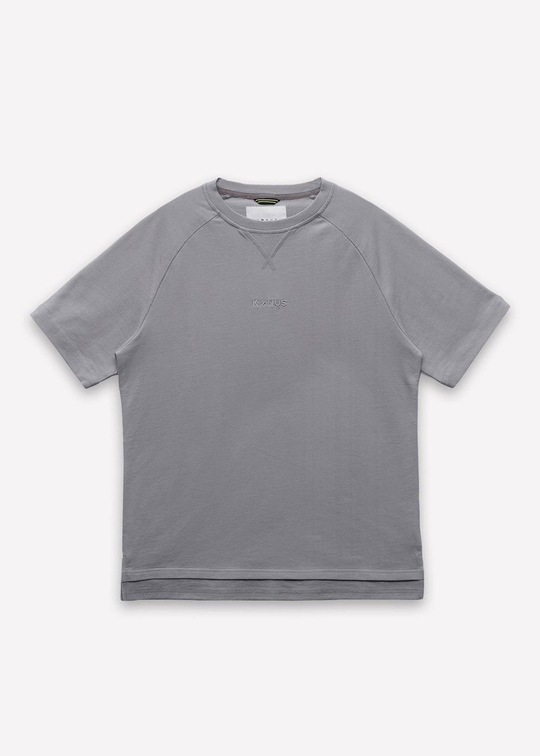 Men's Short Sleeve Raglan Crewneck Tee In Gray - Gray