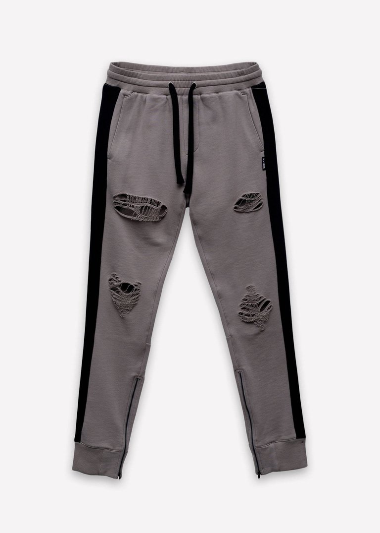 Men's Side Strip French Terry Joggers In Grey - Grey