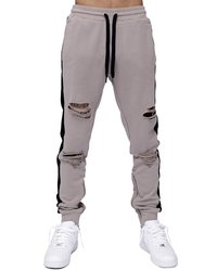 Men's Side Strip French Terry Joggers In Grey
