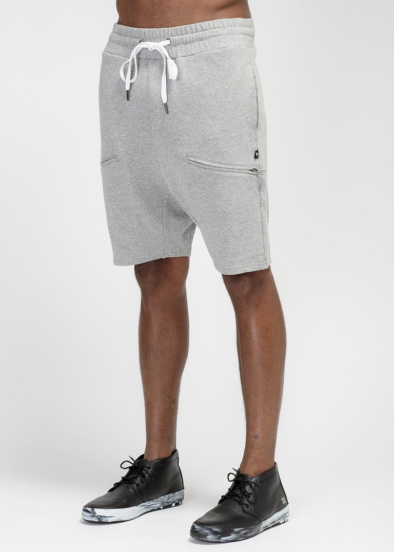 Men's Side Zip Pocket Shorts In Gray