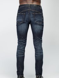 Men's Skinny Jeans In Medium Wash - Dark Denim