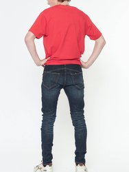 Men's Skinny Jeans In Medium Wash - Dark Denim