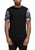 Men's Sleeve Contrast T-shirt - Black