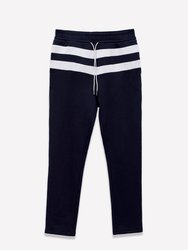 Men's Stripe Sweatpants In Navy