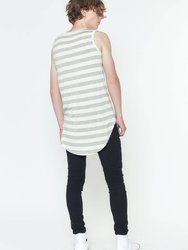 Men's Stripe Tank Top - Grey