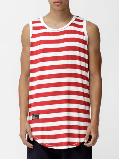 Konus Men's Stripe Tank Top In Red product