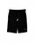 Men's Sweat Shorts With White Tape On Side - Black - Black