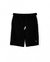 Men's Sweat Shorts With White Tape On Side - Black - Black