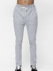 Men's Sweatpants With Side Stripes - Grey