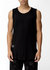 Men's Tank Top With Accent Label In Black - Black