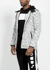 Men's Tech Graphic Windbreaker Jacket In White