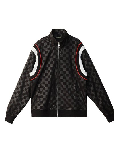 Konus Men's Tonal Checkered Jacket In Black product