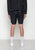 Men's Tonal Checkered Shorts With Tape In Black