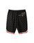 Men's Tonal Checkered Shorts With Tape In Black