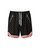 Men's Tonal Checkered Shorts With Tape In Black - Black