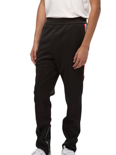 Konus Men's Track Pants With Knit Tape Detail In Black product