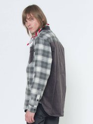 Men's Wool Blend Shirt Jacket In Gray