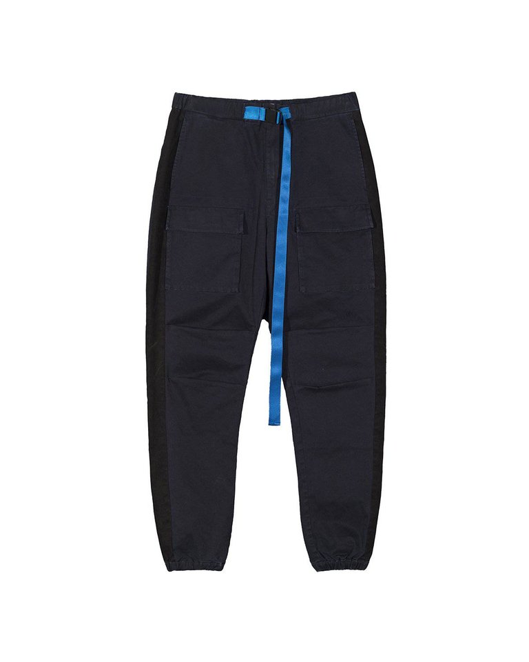 Men's Woven Jogger with Tape - Navy - Navy Blue