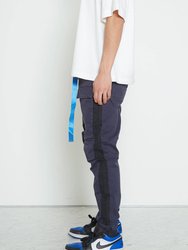 Men's Woven Jogger with Tape - Navy