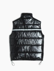 Men's Zip-Up Puffer Vest In Black