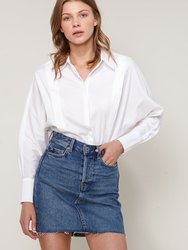 Placket Accent Dolman Shirt - Ivory