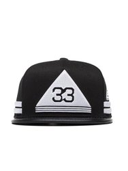 Snapback With 33 Embroidery In Black - Black