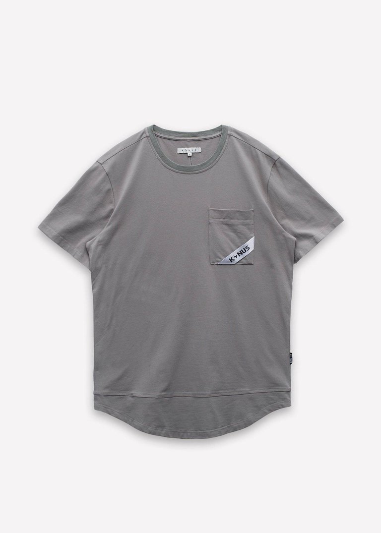 T-Shirt With Curved Hem - Taupe - Taupe