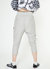 Unisex Cropped Pants With Side Panels In Grey