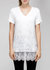 Women's Lace Detail V Neck Tee - White