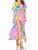 Genevieve Deep V-Neck Cover Up Maxi Dress In Flower Bomb - Flower Bomb