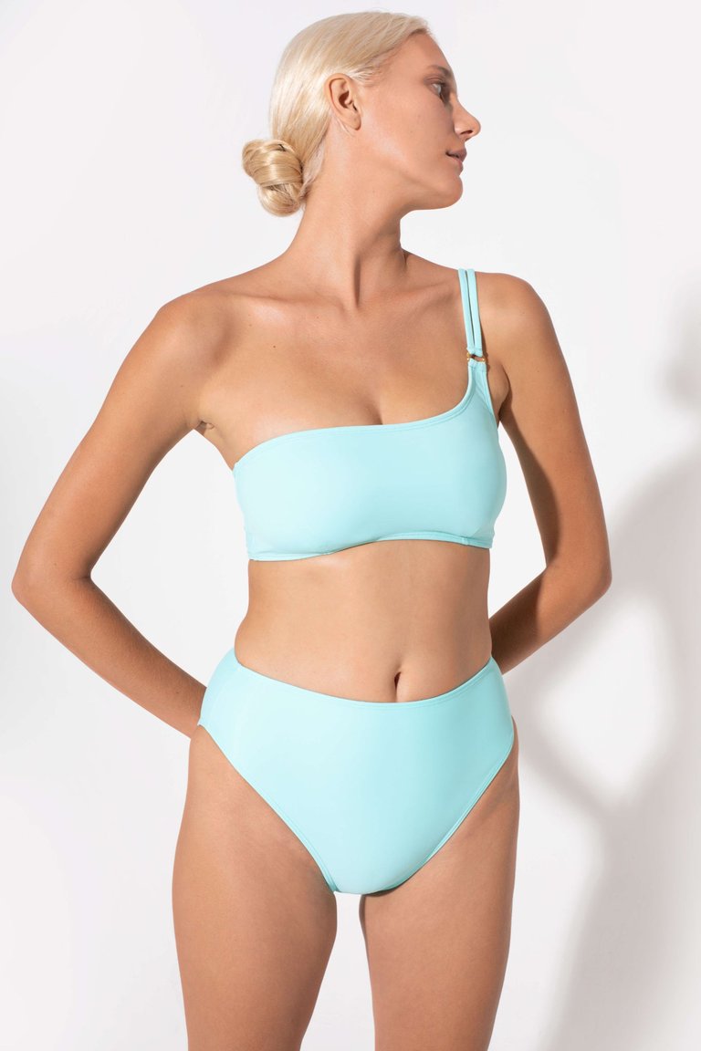 Annie High Waist Bottoms - Aqua