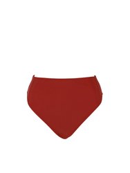 Annie High Waist Bottoms - Burgundy