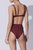 Kumanomi High Waist Bottom - Burgundy