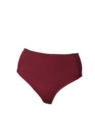 Kumanomi High Waist Bottom - Burgundy