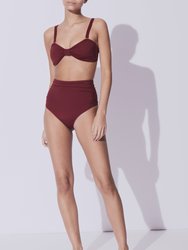 Nikko Bandeau Top - Burgundy